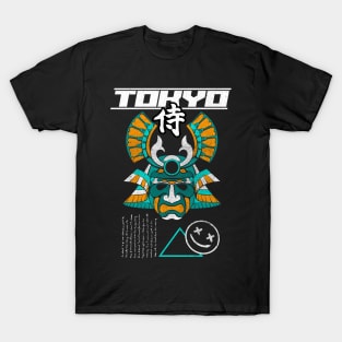 Tokyo Samurai y2k style design with grunge effect T-Shirt